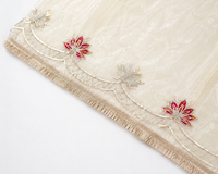 Red & Ivory Silk Saree | Jaipur Handmade |  Gota Patti Embroidery — 2