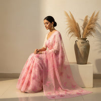 Butterfly Organza Saree | Jaipur Handmade | Sequin & Vine Embroidery — 1